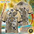 Customized NFL New Orleans Saints Hawaiian Shirt Summer Football Tropical Shirt