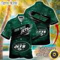 Customized NFL New York Jets Hawaiian Shirt Metal Pattern Aloha Shirt