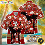 Customized NFL San Francisco 49ers Hawaii Shirt Palm Tree Aloha Shirt