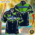 Customized NFL Seattle Seahawks Hawaiian Shirt Summer Football Aloha Shirt For Fans