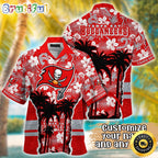 Customized NFL Tampa Bay Buccaneers Hawaii Shirt Palm Tree Aloha Shirt
