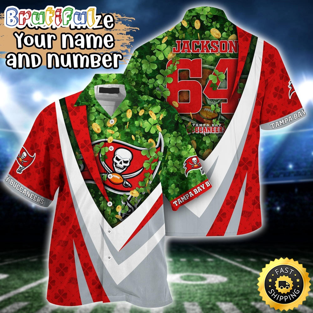 Customized NFL Tampa Bay Buccaneers Hawaii Shirt St Patricks Day Aloha Shirt