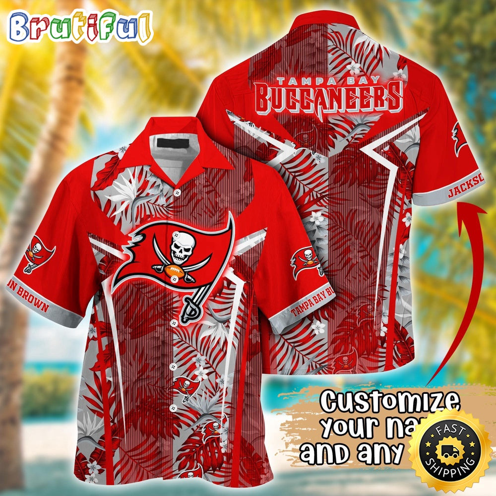 Customized NFL Tampa Bay Buccaneers Hawaiian Shirt Summer Football Tropical Shirt