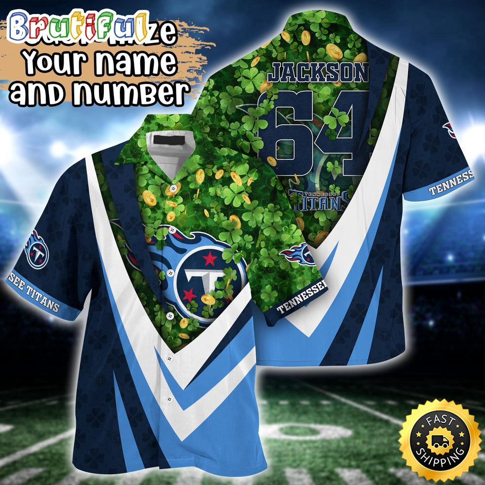 Customized NFL Tennessee Titans Hawaii Shirt St Patricks Day Aloha Shirt