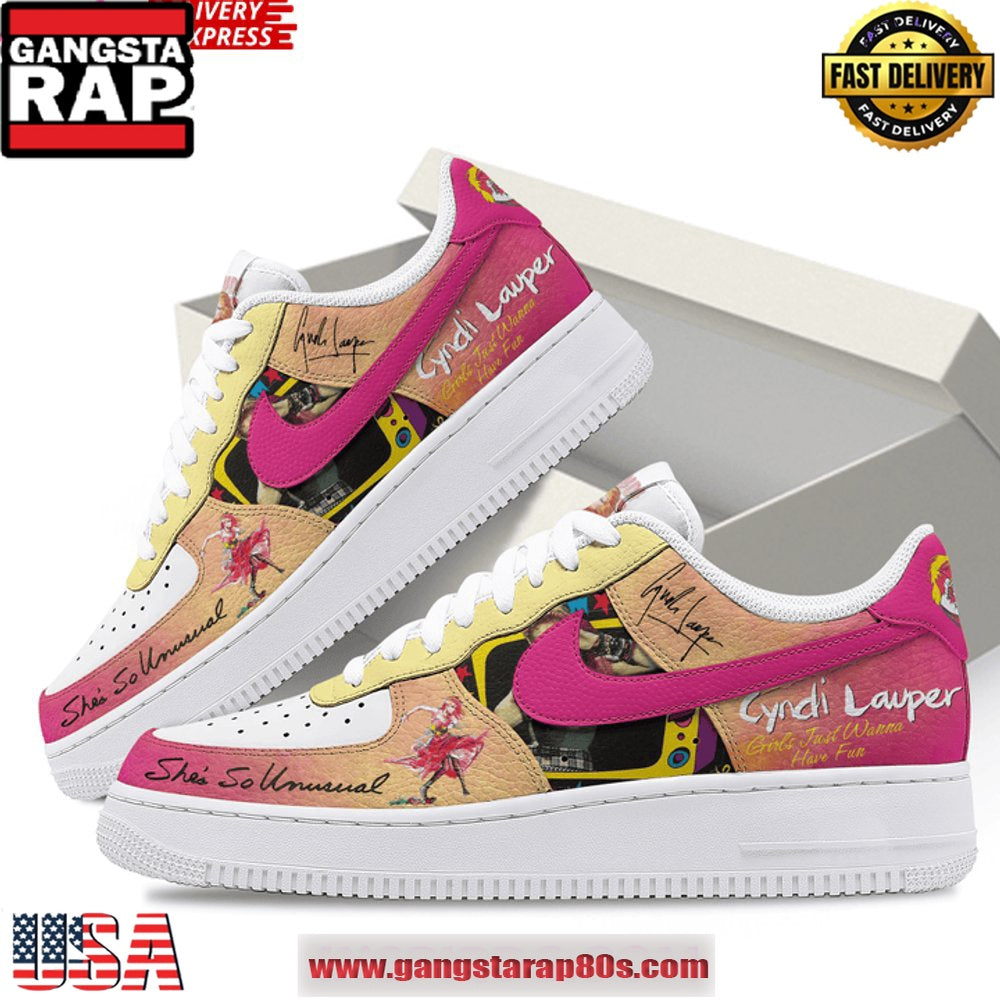 Cyndi Lauper Just Wanna Have Fun Limited Air Force 1 Running Sneakers