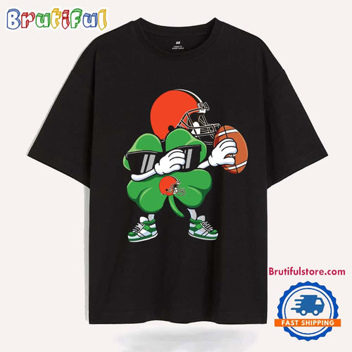 Dabbing Shamrock St Patricks Day Cleveland Browns NFL 2025 T Shirt