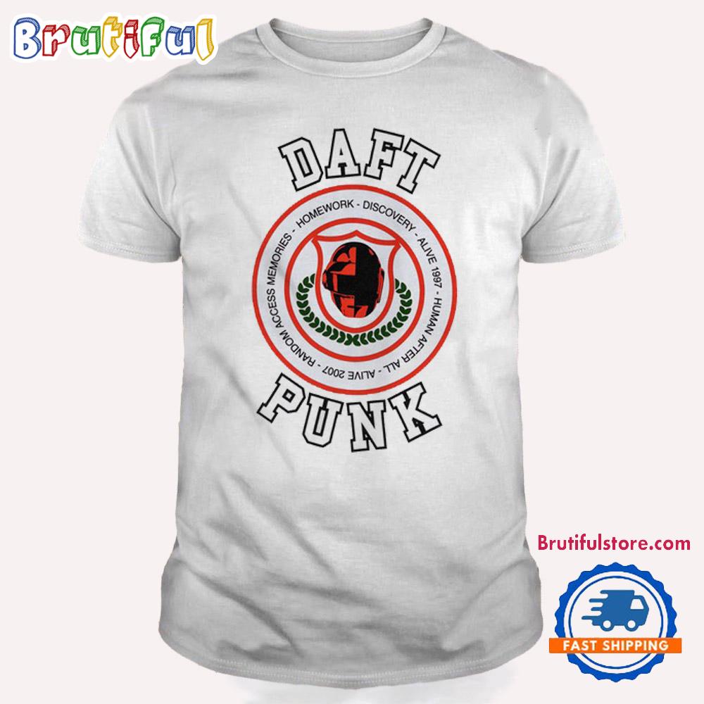 Daft Punk Da Funk Collegiate 2024 Vintage T Shirt