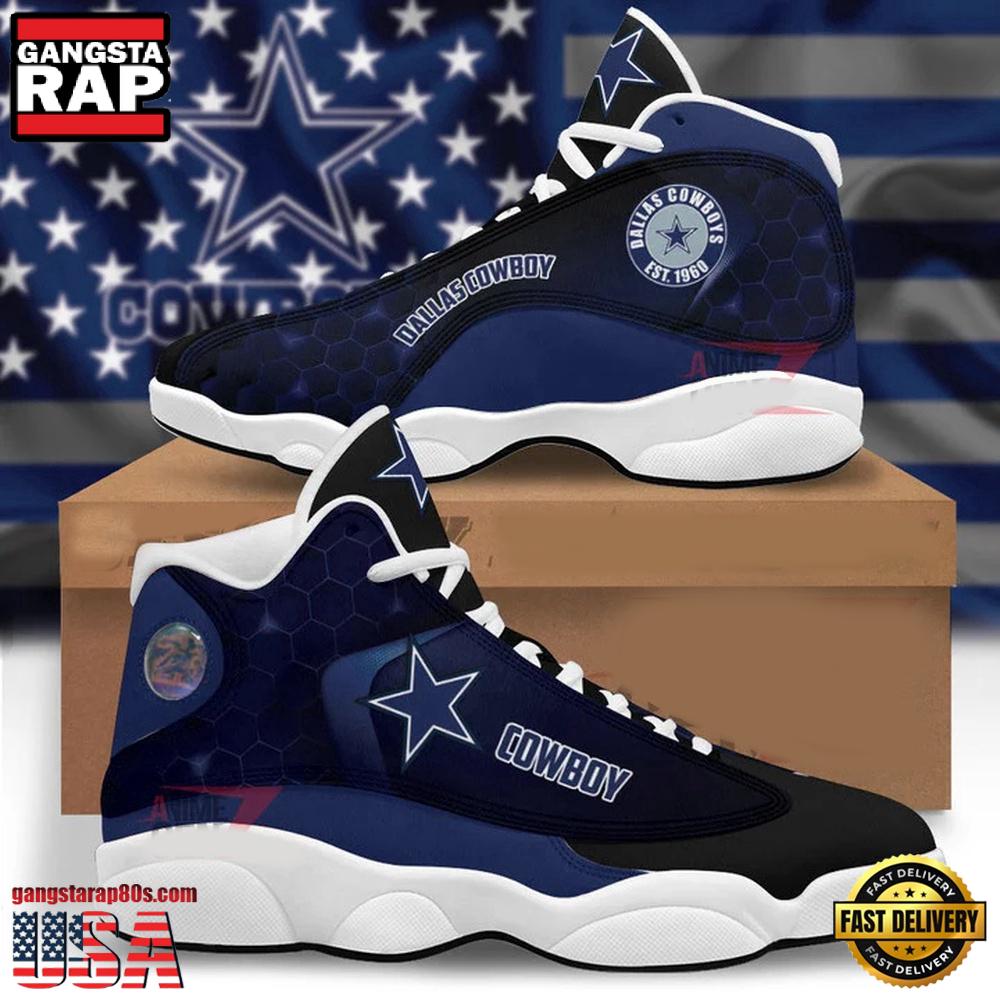 NFL Dallas Cowboy New Design Air Jordan 13 Running Sneakers Shoes