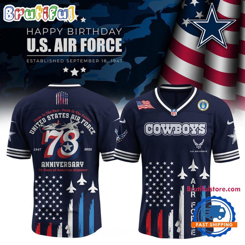 Dallas Cowboys 2025 NFL US Air Force Birthday Football Jersey