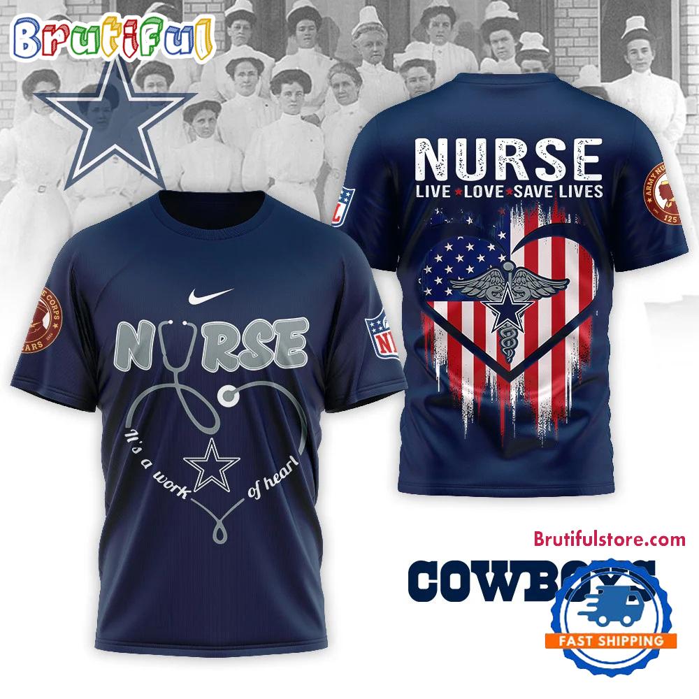Dallas Cowboys 2026 NFL Army Nurse Corps 125th Anniversary 3D Shirt