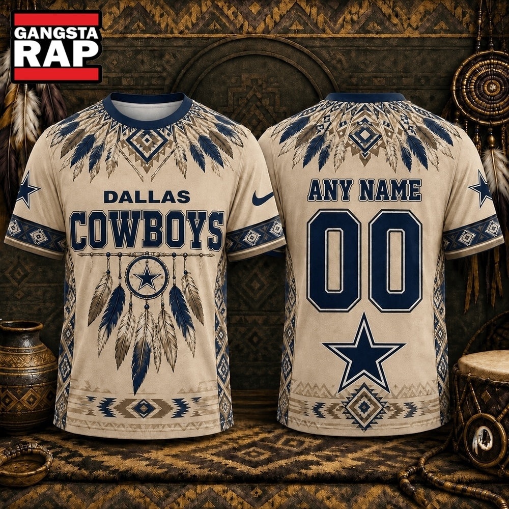 Dallas Cowboys 2026 NFL Native American Heritage 3D Shirt, Football New Design Shirt