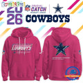 Dallas Cowboys Crucial Catch 2026 Pink Limited Edition Hoodie Shirt