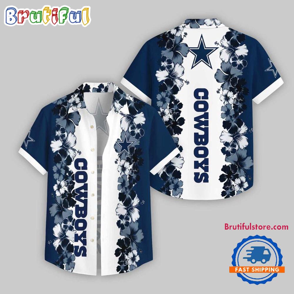 Dallas Cowboys Flower Pattern Summer Beach Aloha Hawaii Shirt