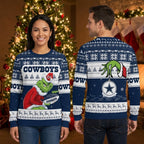 Dallas Cowboys Grinch Stealing Football Ugly Christmas Sweater