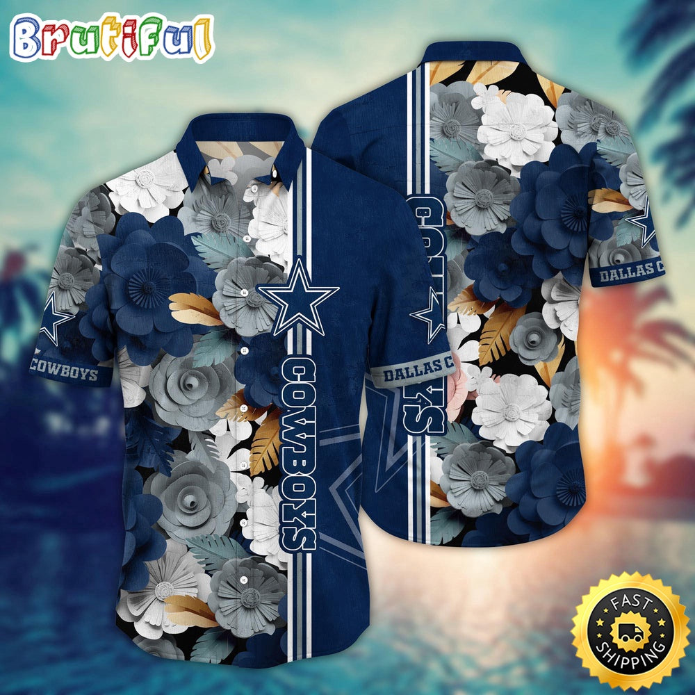 Dallas Cowboys Hawaii Shirt Flower Laid Back Hawaiian Charm