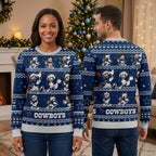 Dallas Cowboys Mickey Mouse Football Player Ugly Christmas Sweater