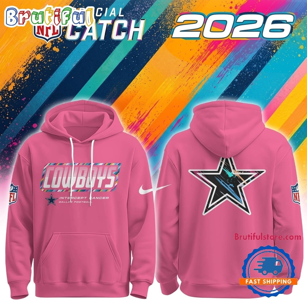 Dallas Cowboys NFL 2026 Crucial Catch Limited Edition Pink Hoodie Shirt