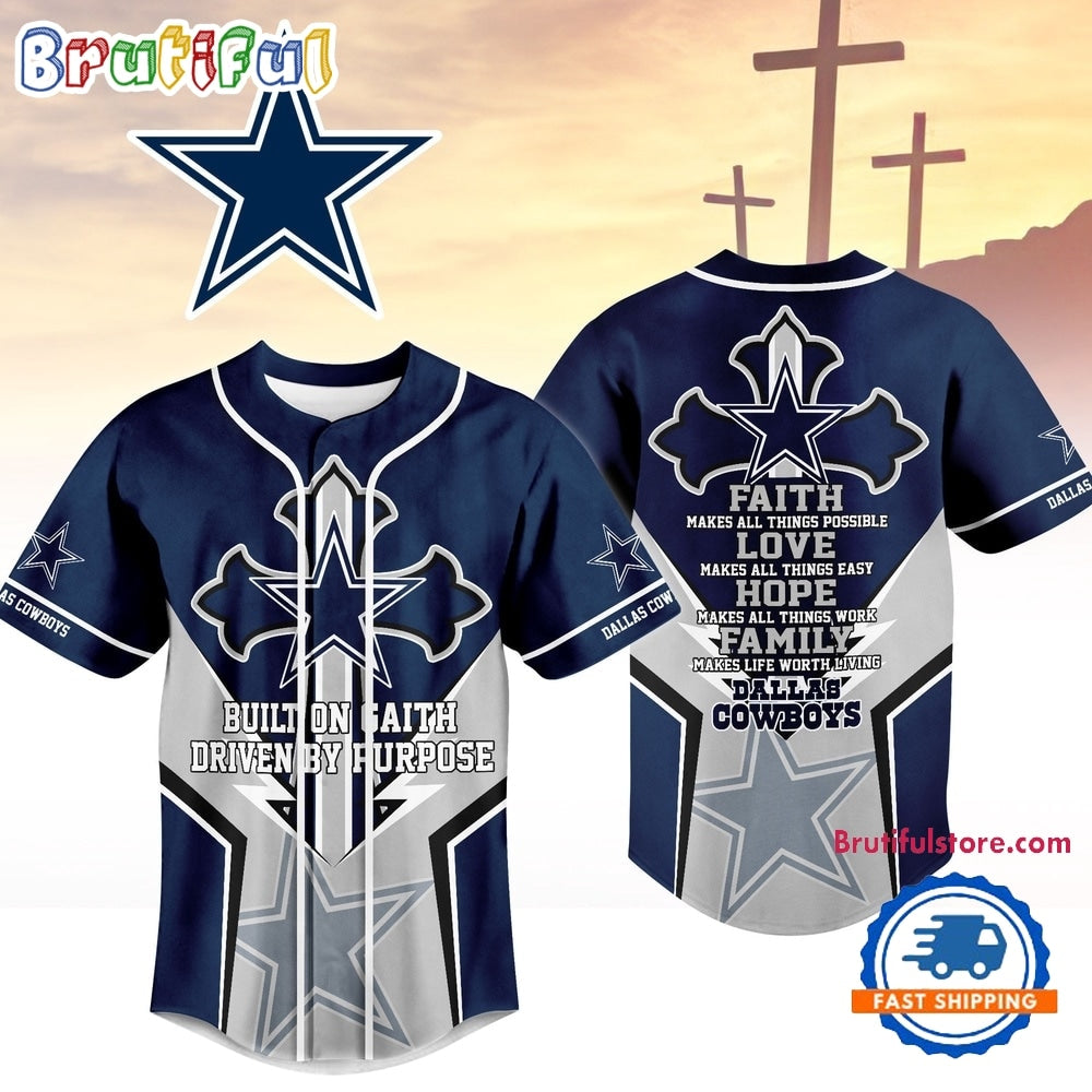 Dallas Cowboys NFL Blessed Beyond The Score Baseball Jersey
