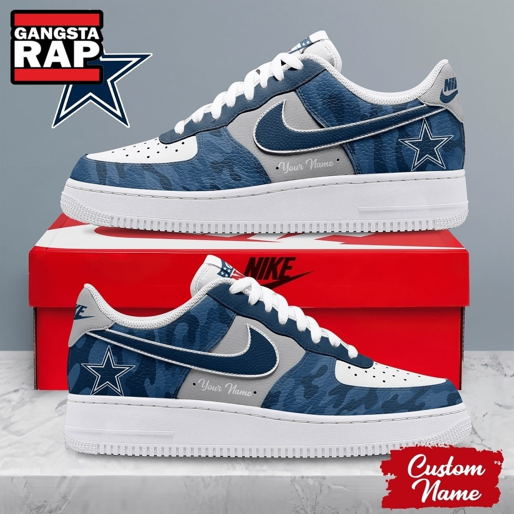 Dallas Cowboys NFL End Zone Energy Custom Air Force 1 Shoes Sneaker