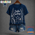 Dallas Cowboys NFL Floral Garden V Neck T Shirt