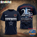 Dallas Cowboys NFL Honoring 25 Years Remembering September 11 T Shirt