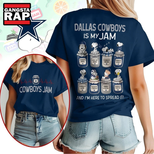 Dallas Cowboys NFL Jam Snoopy Peanuts Football Fan 3D Shirt, Football New Design Shirt
