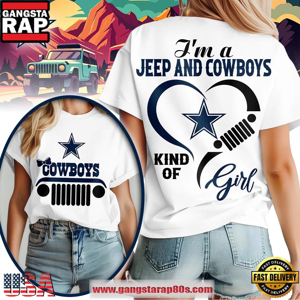 Dallas Cowboys NFL Jeep Girl Women’s 3D T Shirt