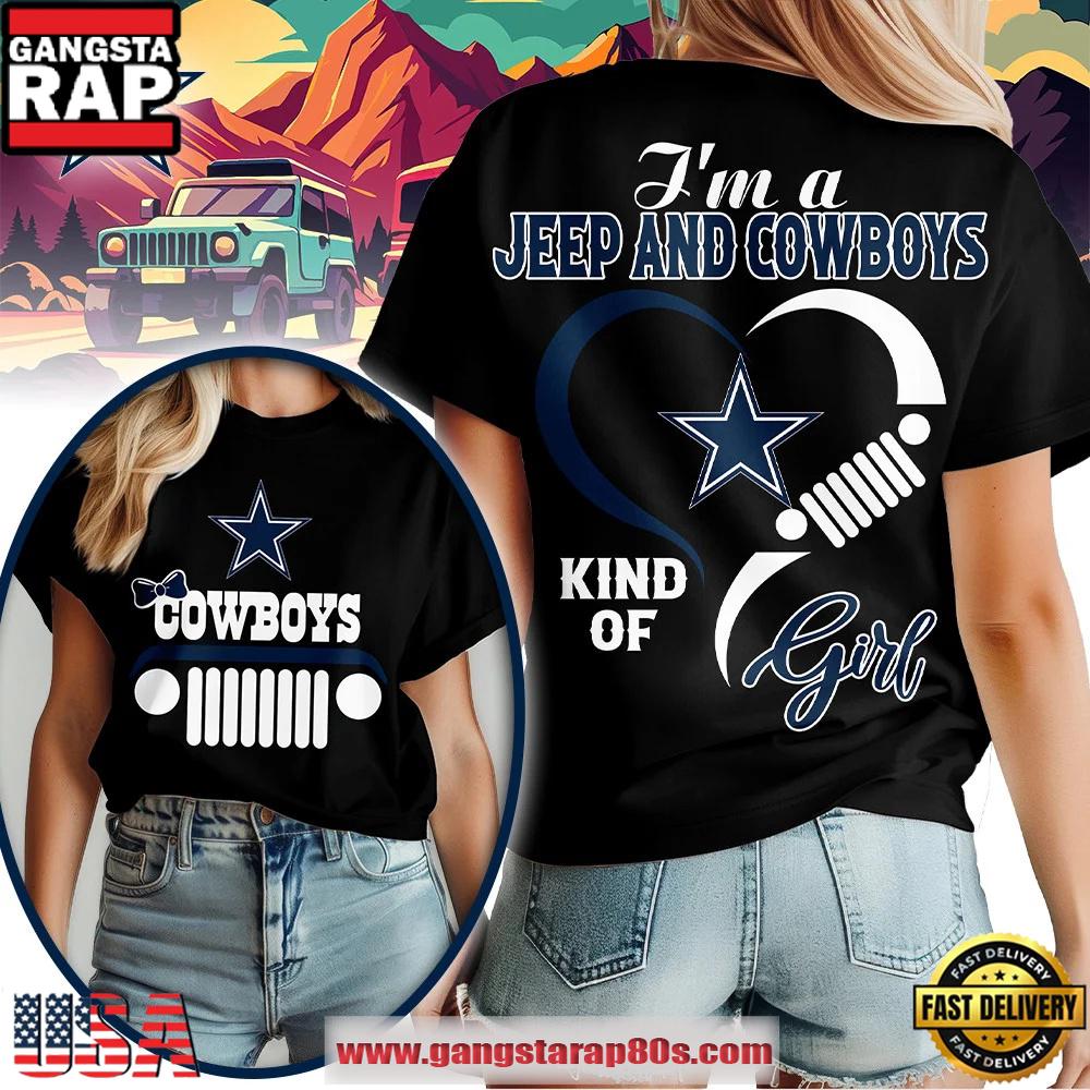Dallas Cowboys NFL Jeep Girl Women’s Black T Shirt