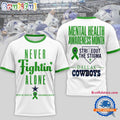 Dallas Cowboys NFL Mental Health Awareness Month 3D T Shirt