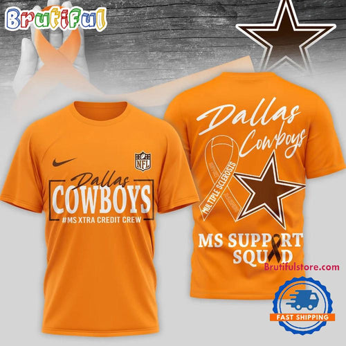 Dallas Cowboys NFL Multiple Scleross Support 3D T Shirt