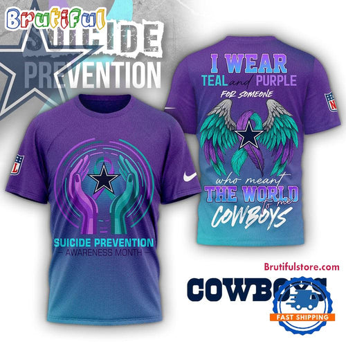 Dallas Cowboys NFL National Suicide Prevention Month 3D Shirt
