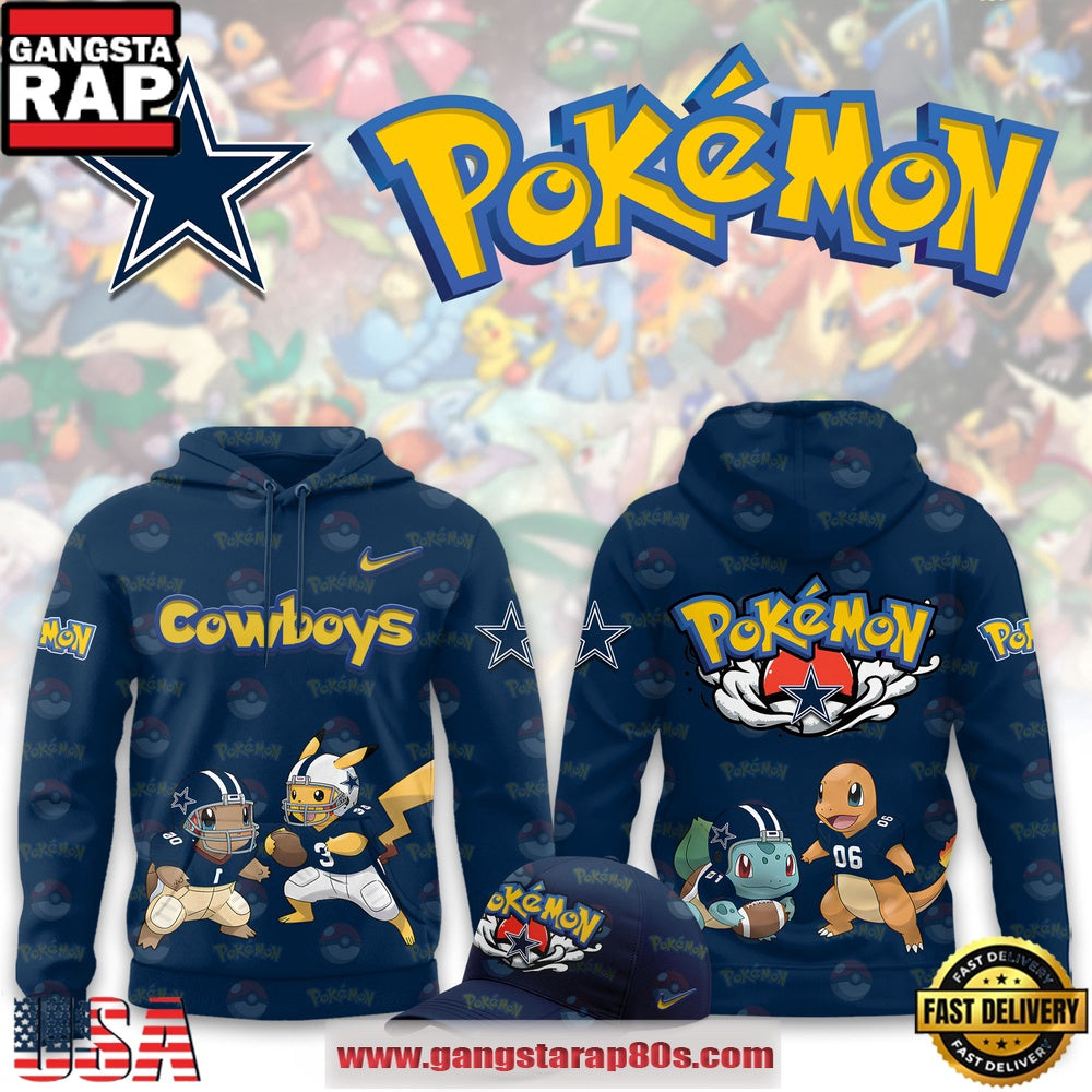 Dallas Cowboys NFL x Pokemon Unique Sports Design Hoodie Shirt