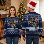Dallas Cowboys Rushing Cowboy Football Player Ugly Christmas Sweater