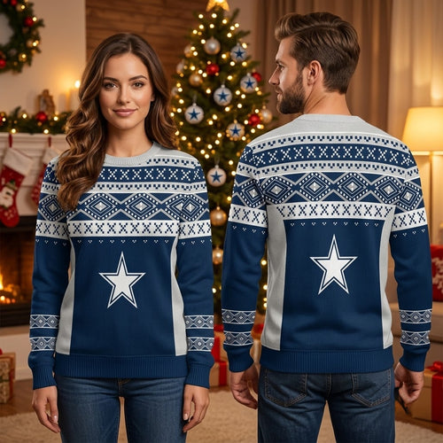 Dallas Cowboys Star Nordic Knit Christmas Sweater