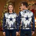 Dallas Cowboys Star Snowflake Christmas Tree Ugly Christmas Sweater