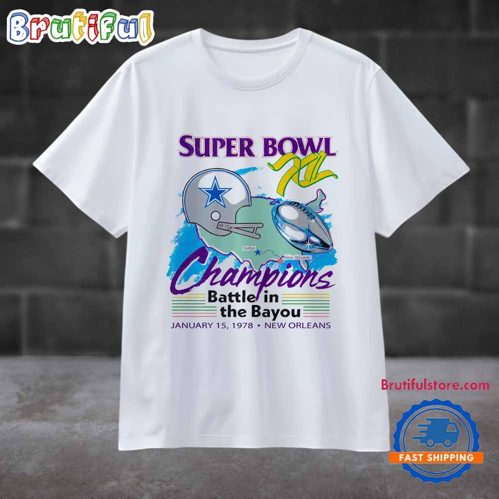 Dallas Cowboys Super Bowl Champions 1975 New Orleans T Shirt