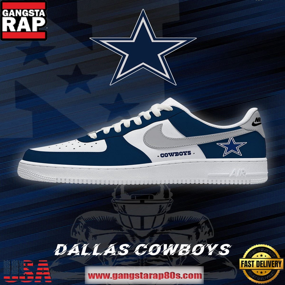 Dallas Football New Version Custom Air Force 1 Shoes Running Sneakers