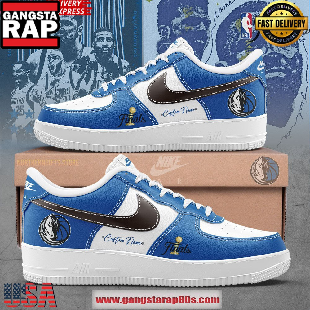 Dallas Mavericks Final Champions Custom Air Force 1 Running Sneakers Shoes