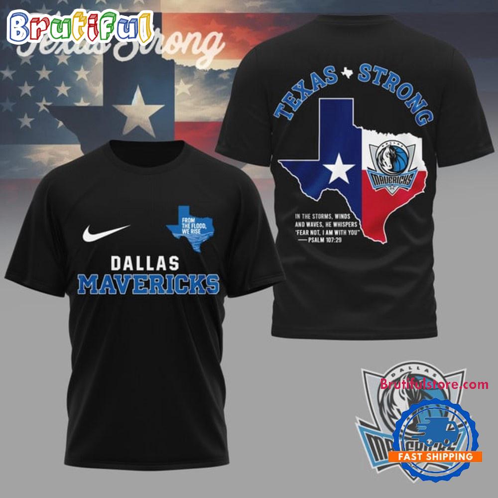 Dallas Mavericks Texas Strong 2025 Black 3D Shirt