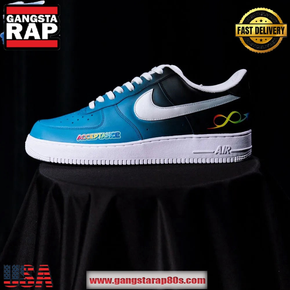 Dallas Mavericks x To The Max Autism Acceptance 2025 Limited Edition Air Force 1 Running Sneakers Shoes