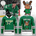 Dallas Stars 2025 Kelly Green Doodled Moose Uniform Hockey Jersey