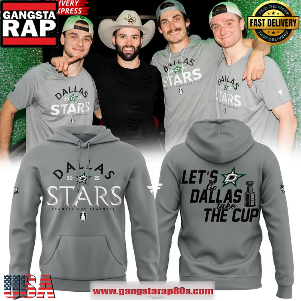 Dallas Stars 2025 Stanley Cup Playoffs Grey Unisex Hoodie