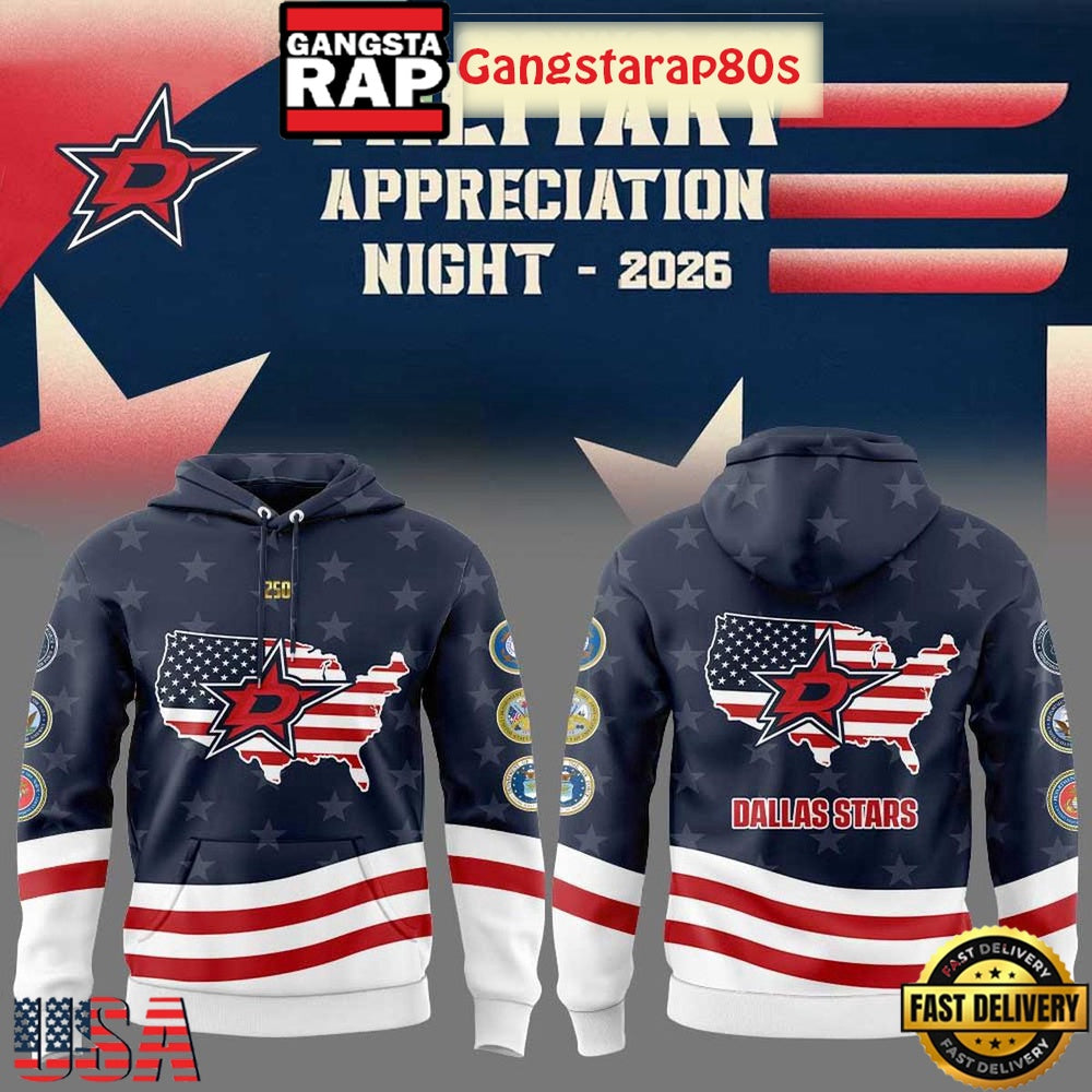 Dallas Stars Military Appreciation 2026 Unisex Hoodie