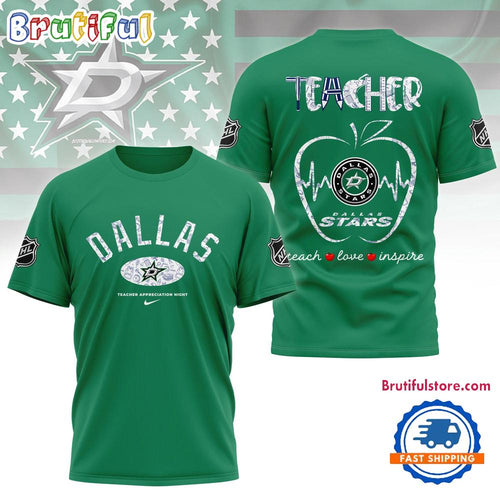 Dallas Stars NHL Teacher Appreciation Day 3D T Shirt