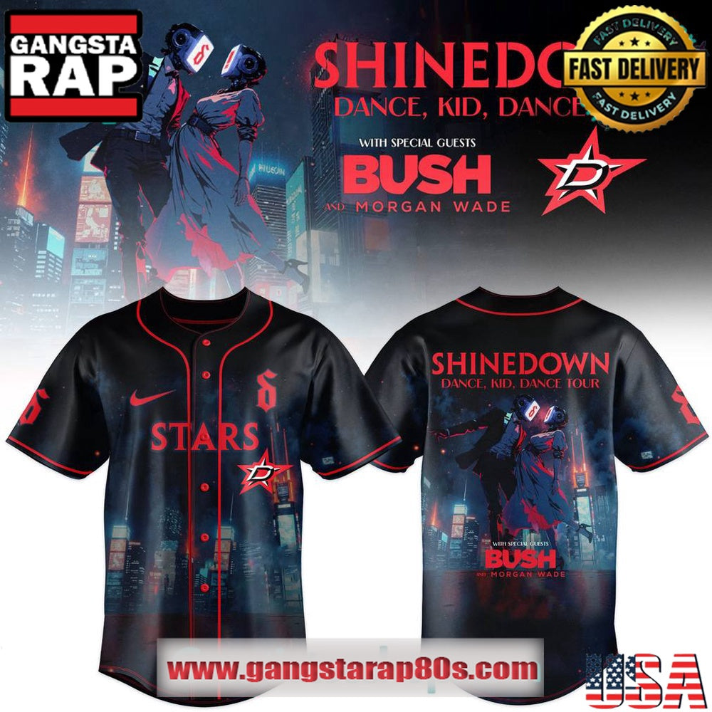 Dallas Stars x Shinedown DanceKidDance Tour 2025 Baseball Jersey