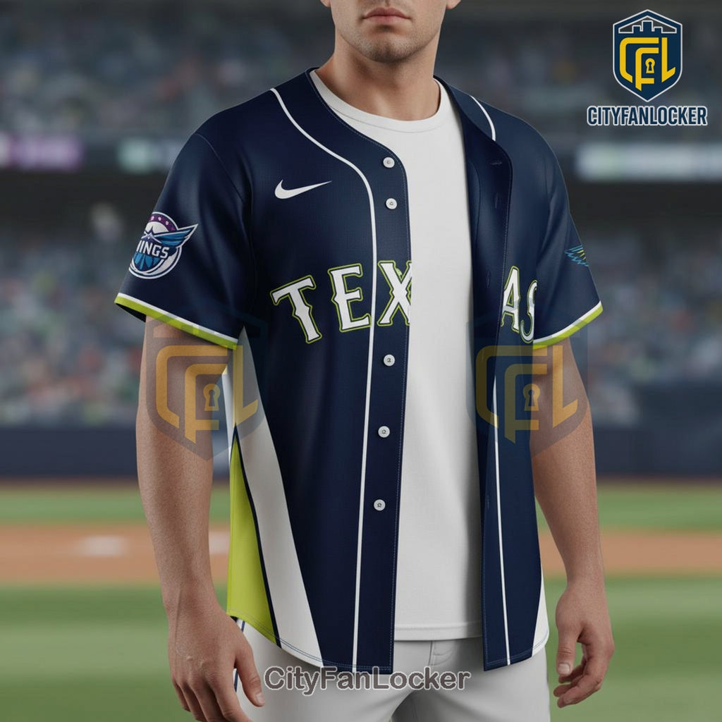 Dallas Wings Texas Rangers Custom Baseball Jersey 2025