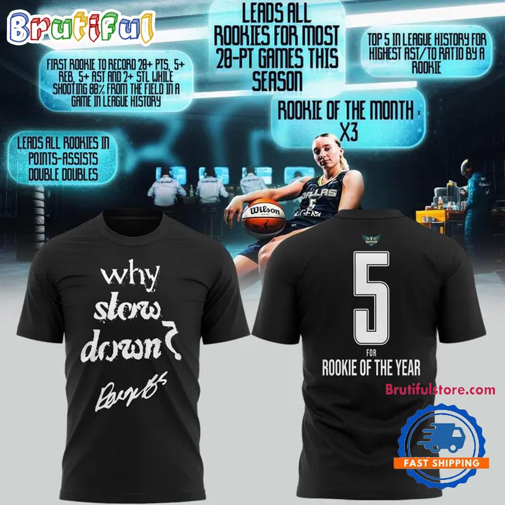 Dallas Wings Why Slow Down 2025 3D Shirt