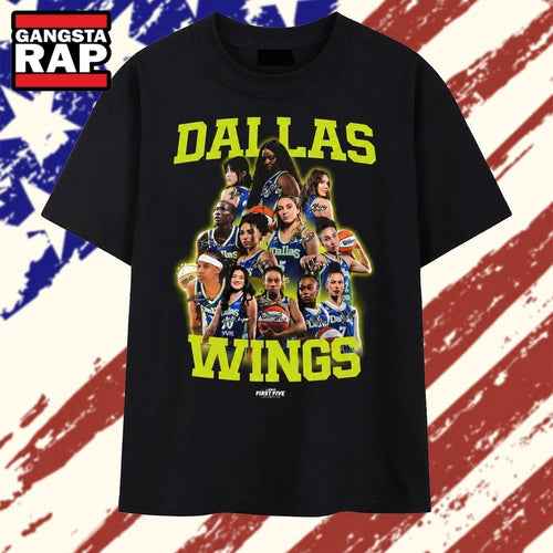 Dallas Wings WNBA Team Graphic Vintage T Shirt