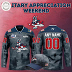 Danbury Hat Tricks Military Night 2025 Limited Hockey Jersey