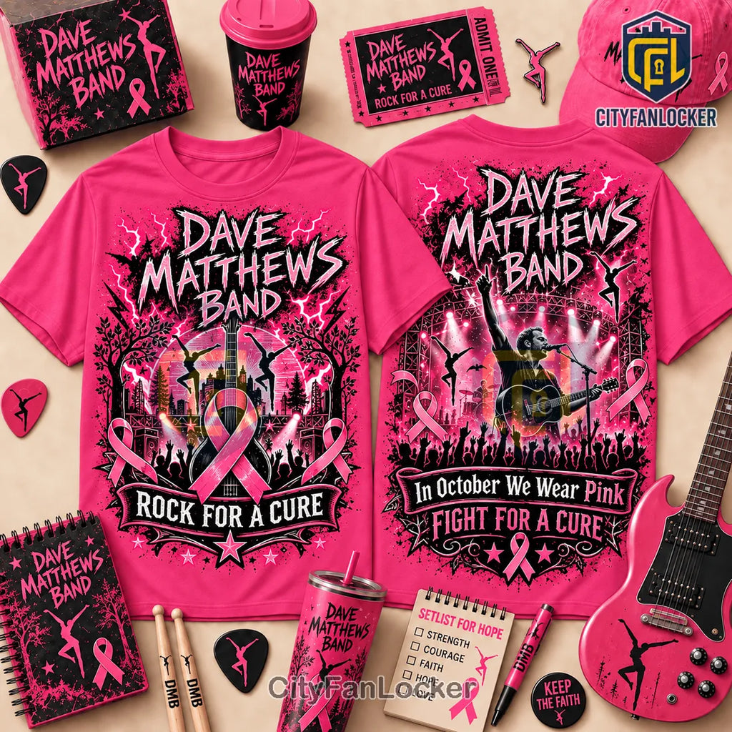 Dave Matthews Band Breast Cancer Awareness Pink Shirt